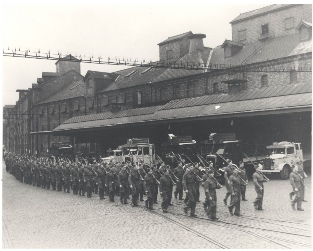 Members of the Cape Hill Brewery Local Defense Volunteers Group, the organisation which become the Home Guard, which Morris belonged to.
